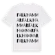 White t-shirt med Falkhammar ordlek t-shirt