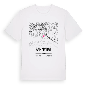 Fannydal karta t-shirt – ekologisk bomull t-shirt från Pinshirt