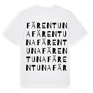 Färentuna ordlek t-shirt – ekologisk bomull t-shirt från Pinshirt