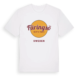 Färingsö cirkel t-shirt – ekologisk bomull t-shirt från Pinshirt