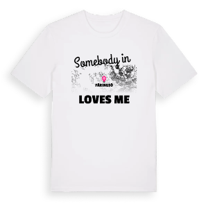 Någon i Färingsö älskar mig t-shirt – ekologisk bomull t-shirt från Pinshirt