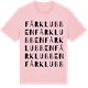 Pink Cotton t-shirt med Fårklubben ordlek t-shirt