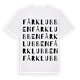 White t-shirt med Fårklubben ordlek t-shirt