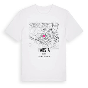 Farsta karta t-shirt – ekologisk bomull t-shirt från Pinshirt