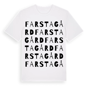 Farsta Gård ordlek t-shirt – ekologisk bomull t-shirt från Pinshirt