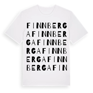 Finnberga ordlek t-shirt – ekologisk bomull t-shirt från Pinshirt