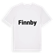 White t-shirt med Finnby fetstil t-shirt