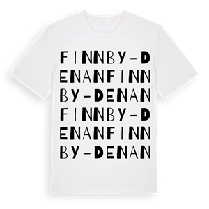Finnby-Denan ordlek t-shirt – ekologisk bomull t-shirt från Pinshirt