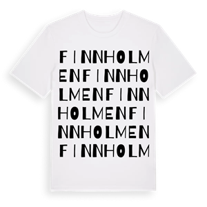Finnholmen ordlek t-shirt – ekologisk bomull t-shirt från Pinshirt