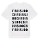 White t-shirt med Finnsudden ordlek t-shirt