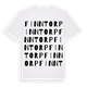 White t-shirt med Finntorp ordlek t-shirt
