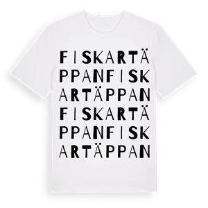 Fiskartäppan ordlek t-shirt – ekologisk bomull t-shirt från Pinshirt
