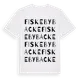 White t-shirt med Fiskeby Backe ordlek t-shirt