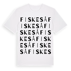 Fiskeså ordlek t-shirt – ekologisk bomull t-shirt från Pinshirt