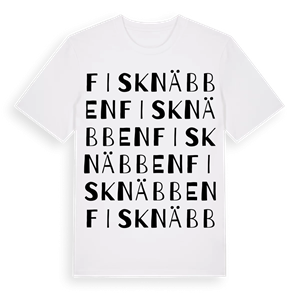 Fisknäbben ordlek t-shirt – ekologisk bomull t-shirt från Pinshirt