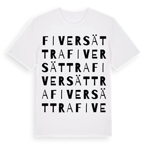 Fiversättra ordlek t-shirt – ekologisk bomull t-shirt från Pinshirt