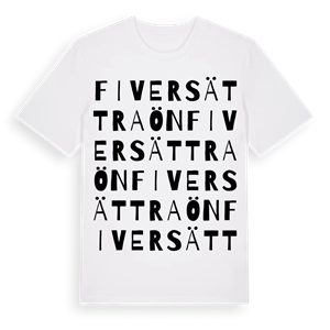 Fiversättraön ordlek t-shirt – ekologisk bomull t-shirt från Pinshirt