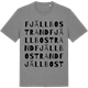 Mid Heather Gray t-shirt med Fjällbostrand ordlek t-shirt