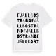 White t-shirt med Fjällbostrand ordlek t-shirt