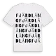 Fjärdlång ordlek t-shirt