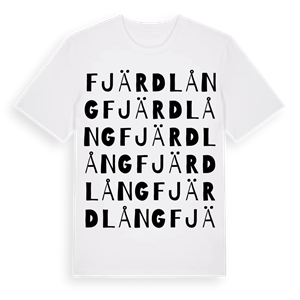 Fjärdlång ordlek t-shirt – ekologisk bomull t-shirt från Pinshirt
