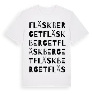 Fläskberget ordlek t-shirt – ekologisk bomull t-shirt från Pinshirt