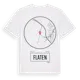 White t-shirt med Flaten t-shirt