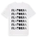White t-shirt med Flatorna ordlek t-shirt