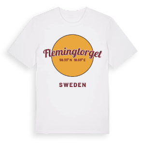 Flemingtorget cirkel t-shirt – ekologisk bomull t-shirt från Pinshirt