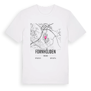 Fornhöjden karta t-shirt – ekologisk bomull t-shirt från Pinshirt