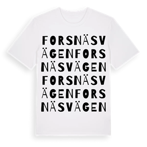 Forsnäsvägen ordlek t-shirt – ekologisk bomull t-shirt från Pinshirt