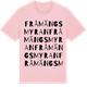 Pink Cotton t-shirt med Fråmängsmyran ordlek t-shirt