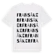 White t-shirt med Fransåker ordlek t-shirt