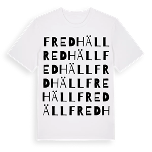 Fredhäll ordlek t-shirt – ekologisk bomull t-shirt från Pinshirt