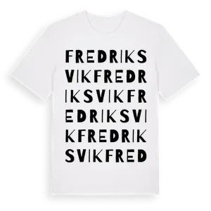 Fredriksvik ordlek t-shirt – ekologisk bomull t-shirt från Pinshirt