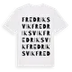 White t-shirt med Fredriksvik ordlek t-shirt