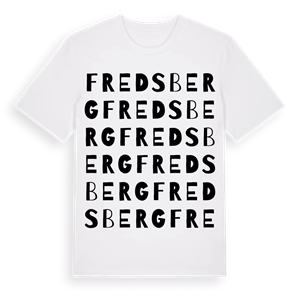 Fredsberg ordlek t-shirt – ekologisk bomull t-shirt från Pinshirt
