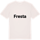 Vintage White t-shirt med Fresta fetstil t-shirt