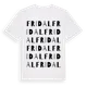 White t-shirt med Fridal ordlek t-shirt