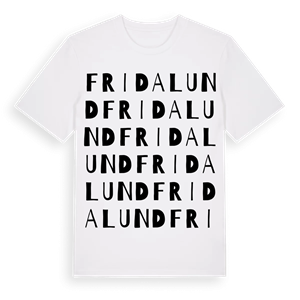 Fridalund ordlek t-shirt – ekologisk bomull t-shirt från Pinshirt