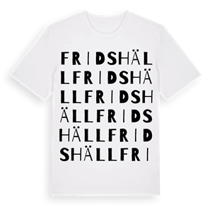Fridshäll ordlek t-shirt – ekologisk bomull t-shirt från Pinshirt