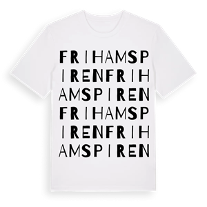 Frihamspiren ordlek t-shirt – ekologisk bomull t-shirt från Pinshirt
