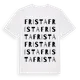 White t-shirt med Frista ordlek t-shirt