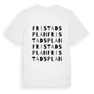Fristadsplan ordlek t-shirt – ekologisk bomull t-shirt från Pinshirt