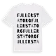 White t-shirt med Fullersta Torg ordlek t-shirt