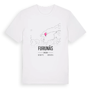 Furunäs karta t-shirt – ekologisk bomull t-shirt från Pinshirt