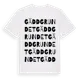 White t-shirt med Gäddgrundet ordlek t-shirt