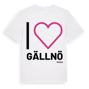 Jag älskar Gällnö t-shirt stort tryck – ekologisk bomull t-shirt från Pinshirt