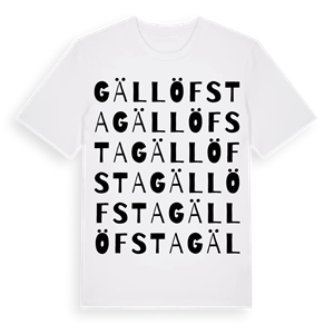 Gällöfsta ordlek t-shirt – ekologisk bomull t-shirt från Pinshirt