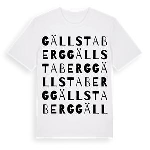 Gällstaberg ordlek t-shirt – ekologisk bomull t-shirt från Pinshirt